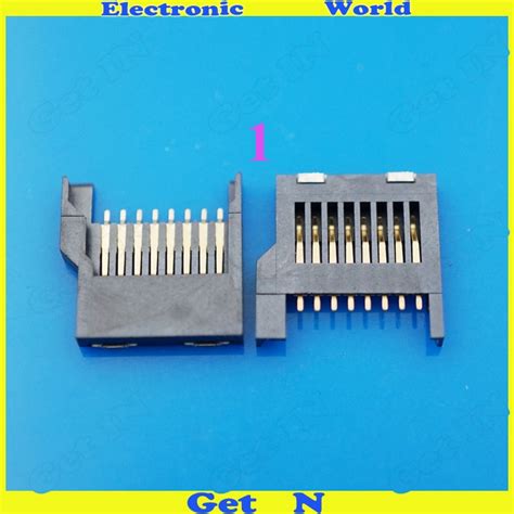 tf card slot easy type pins micro sd memory card slot socket  plastic connector