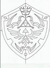 Shield Hylian Coloring Legend Triforce Vector 1700 2338 Wappen Waffen Swords Vectorified Xiphos Cheryl Brewer sketch template