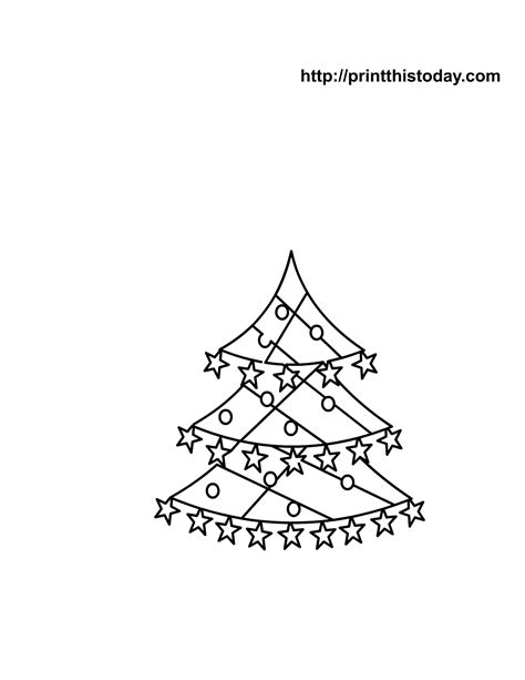 christmas tree coloring page  print  today