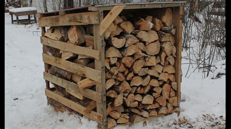 firewood storage  easy  pallet wood sheds youtube