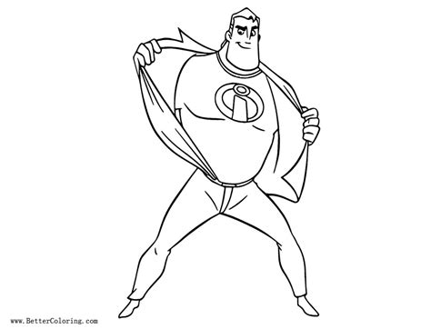 incredibles  coloring pages lineart  printable coloring pages