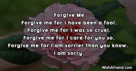 forgive me sorry poem