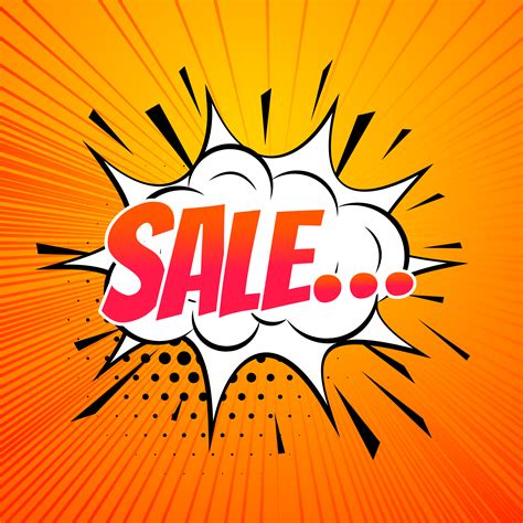 sale poster design  comic style   vector art stock graphics images