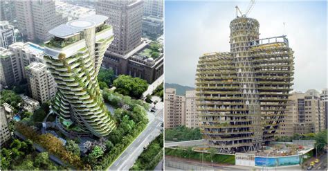 vincent callebaut architectures double helix eco tower takes shape  taiwan archdaily