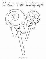Lollipops Tracing sketch template