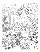 Ausmalbilder Dschungeltiere Tieren Nilpferd sketch template