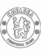 Coloring Pages Chelsea Manchester Football United Logo Club Arsenal Colouring City Premier League Man Soccer Utd Fc Print Sheets Color sketch template