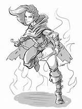 Rogue Elf Half Character Dnd Drawing Rf Female Sketch Drawings Characters Characterdrawing Comments Concept Visit Fantasy Choose Board sketch template