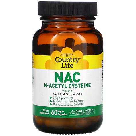 nac  acetyl cysteine  mg  vegan capsules country life walmartcom