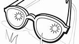 Sunglasses Glasses Coloring Pages Summer Goggles Printable Sun Color Sheet Drawing Template Series Getcolorings Beach Print Types sketch template
