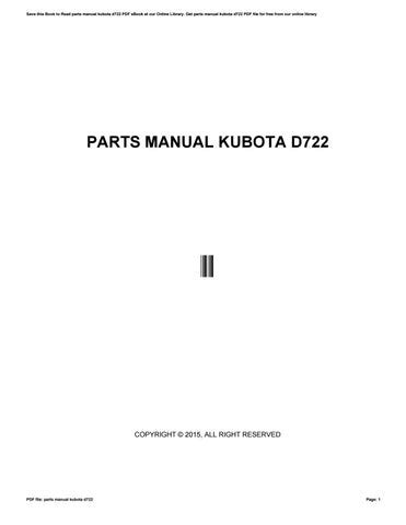 parts manual kubota   sroff issuu