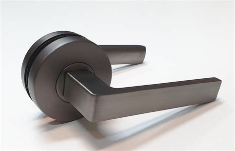 graphite nickel coloured lever door handles lock  handle