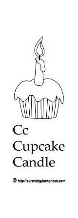 Cupcake Candle Coloring Template sketch template