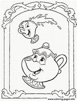 Potts Chip Mrs Coloring 05d4 Princess Disney Pages Printable sketch template