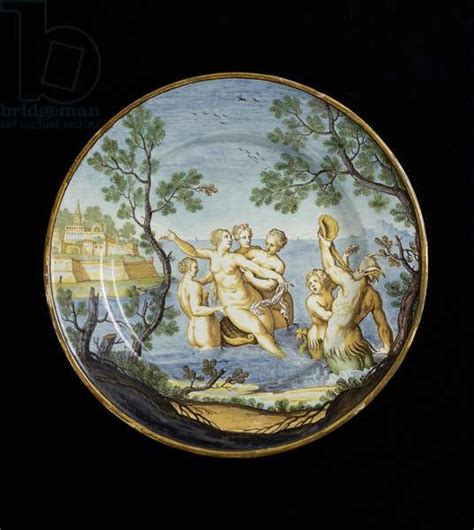plate with amphitrite and nymphs c 1730 1750 tin glazed