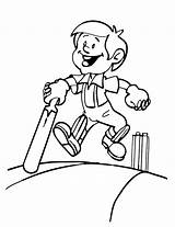 Playing Batsman Indiaparenting sketch template
