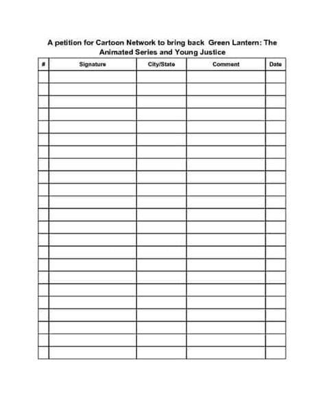 petition templates word excel  formats