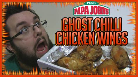 papa john s ghost chilli chicken wings review youtube