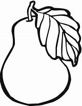 Fruit Coloring Pages Pear Printable Kids sketch template