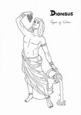 Gods Dionysus Deuses Goddesses Olimpicos Mitologia Dess Grega Zeus Hermes sketch template