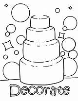 Coloring Wedding Pages Kids Printable Cake Dress Colouring Personalized Activities Name Circle Decorate Sheets Clipart Color Book Bridal Shower Games sketch template