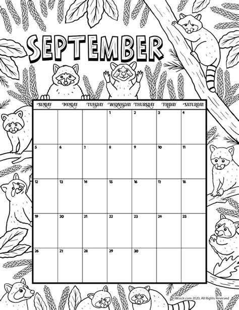 september  printable calendar page woo jr kids activities