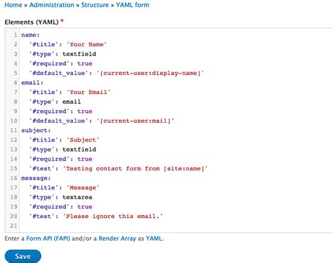 yaml forms  drupal  gaia resources