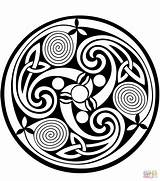 Espiral Supercoloring Celta Tatuajes Pagan Celtica sketch template