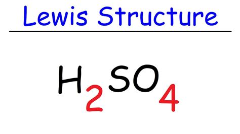H2so4 Lewis Structure Sulfuric Acid Youtube