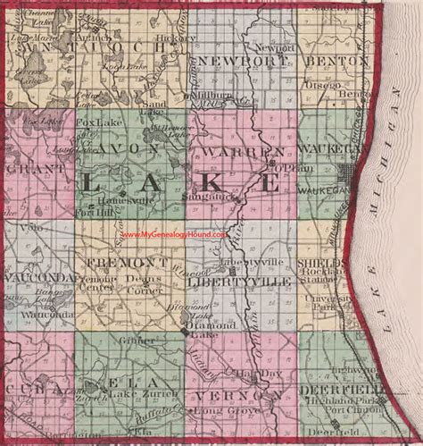 lake county illinois  map