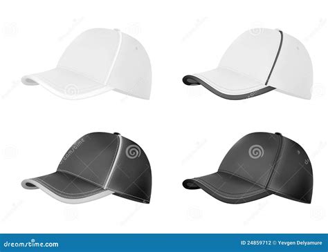 blank baseball hats template stock photography image
