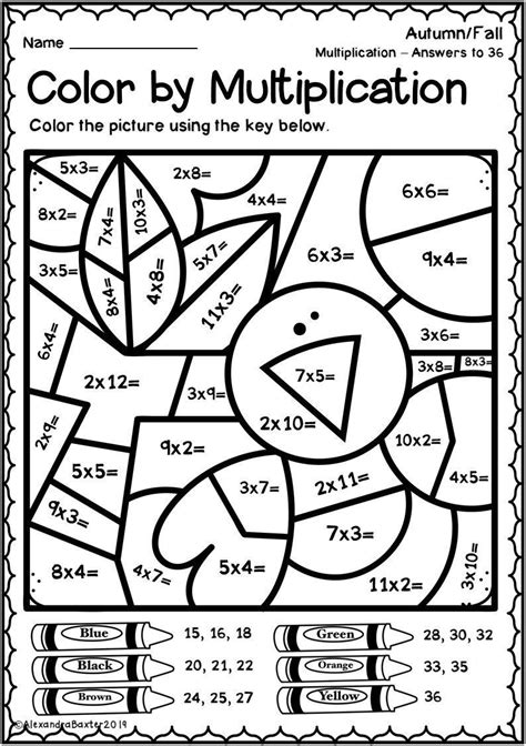 multiplication coloring sheets coloring pages