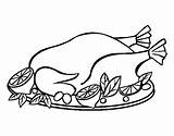 Chicken Coloring Garnish Pollo Colorear Dibujos Con Food Meat Pintar Fish sketch template