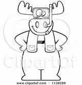 Outlined Moose Scuba Gear Clipart Cartoon Cory Thoman Coloring Vector 2021 sketch template