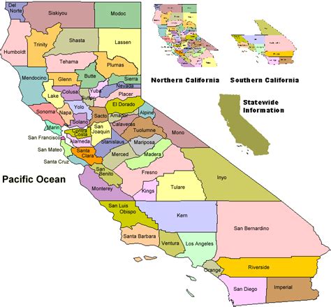 California County Map Area County Map Regional City