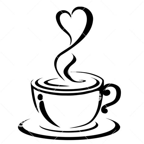love coffee cup  heart svg svged