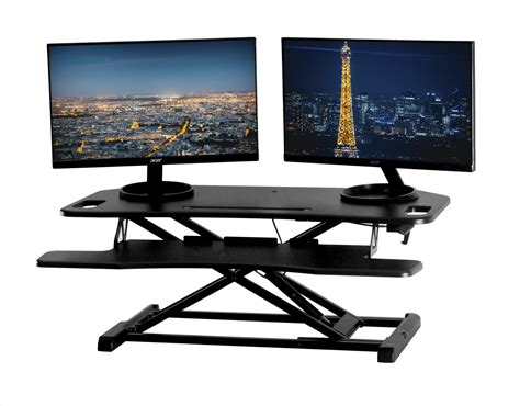 techorbits height adjustable stand  desk  corner standing desk riser desktop sit stand