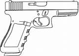 Glock Template Guns Nerf Onlycoloringpages sketch template