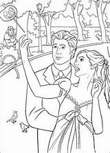 Disney Coloring Pages Enchanted Color Tangled Princess Sketch Male Cartoon Girl sketch template