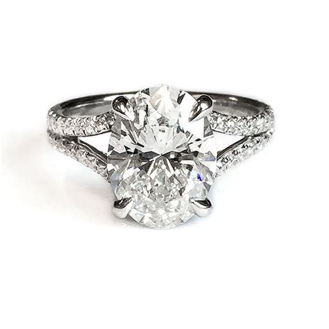 Split Shank Engagement Rings Oval Cut Diamonds And Split Shank On