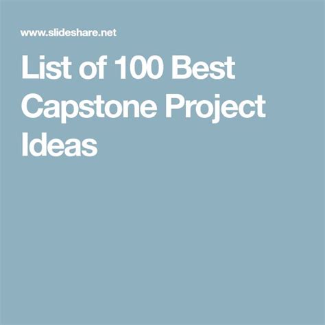 list    capstone project ideas capstone project ideas list