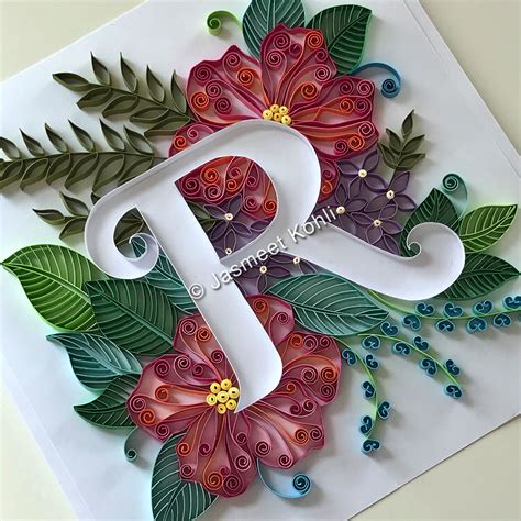 monogram letter quilling typography quilling paper craft paper