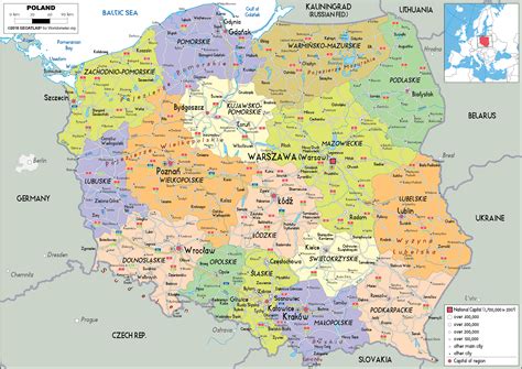 map of poland united airlines and travelling