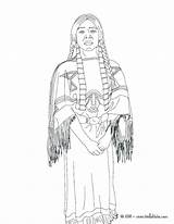 Coloring Sacagawea Pages Getdrawings sketch template