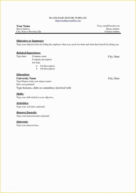 windows resume templates   basic resume template