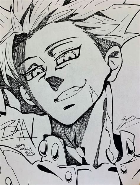Ban Pen Pencil Drawing Drawings Seven Deadly Sins Anime Art