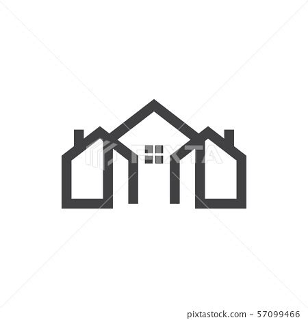 house graphic design template vector isolated stock illustration