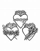 Coloring Hearts Mary Holy Family Heart Sacred Immaculate Joseph St Jesus Pages Pure Choose Board Catholic Tattoo sketch template