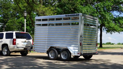 bumper pull wrangler stock combo aluminum trailer elite custom aluminum horse  stock trailers