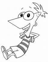 Phineas Coloring Pages Happy Ferb Categories sketch template